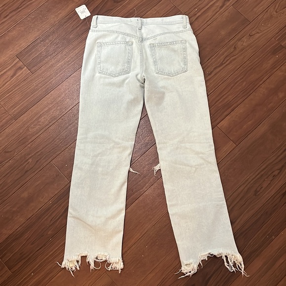 Free People We The Free Maggie Ripped Ankle Straight Legged Jeans - Picture 8 of 9